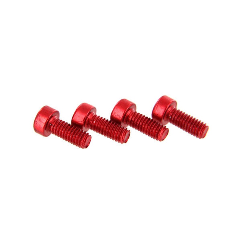 ModMyToys Socket Head Cap Screw M4 x 10mm – Red – Pack of 12