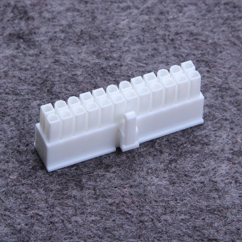 24 Pin ATX Main Power Male Connector Housing (White)