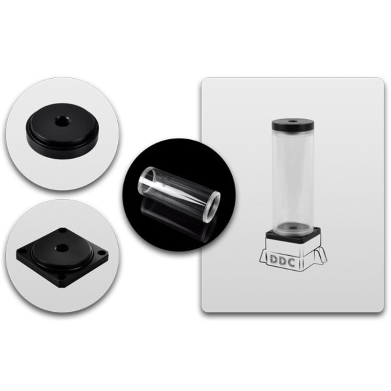 Bitspower Dual / Single DDC Top Upgrade Kit 150 (Black POM Cap)