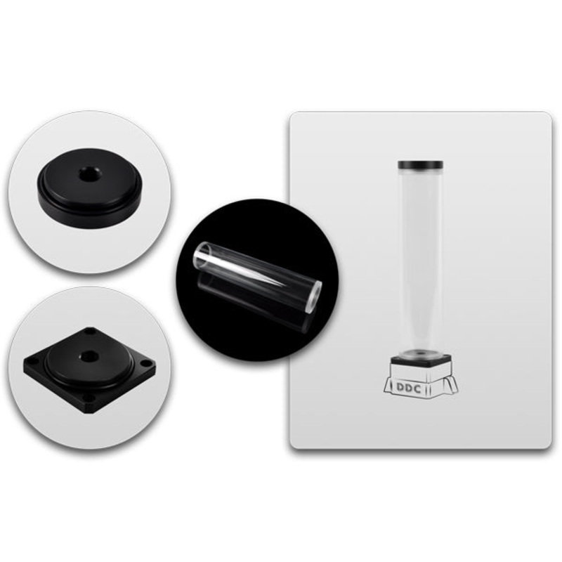 Bitspower Dual / Single DDC Top Upgrade Kit 250 (Black POM Cap)