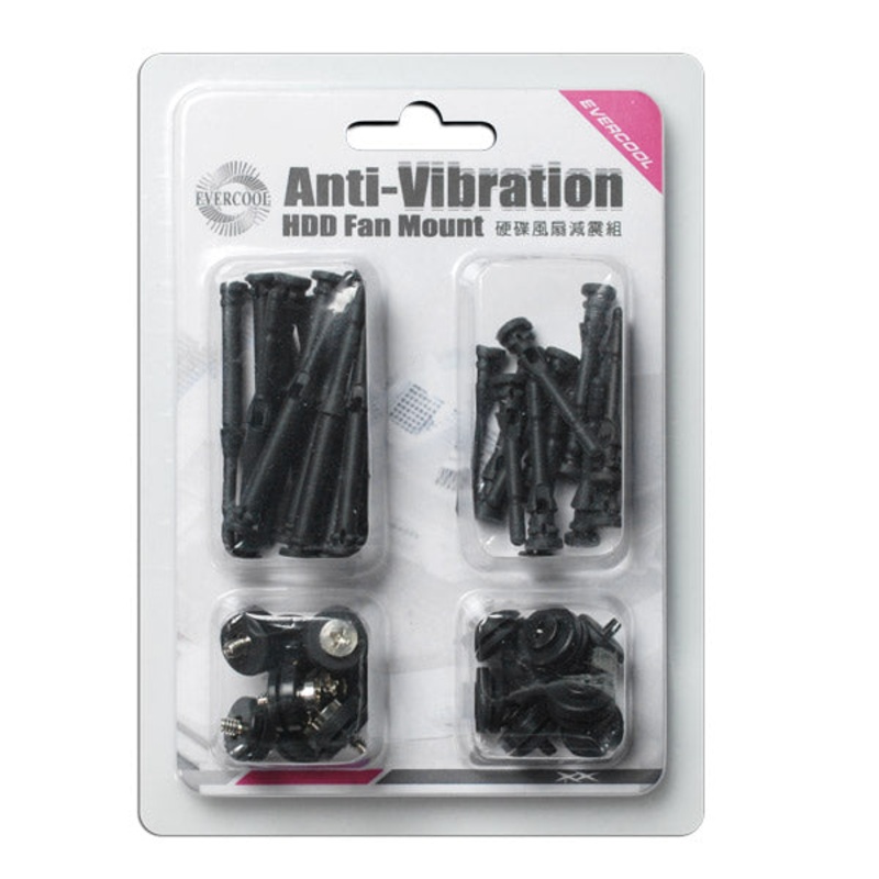 Evercool Anti Vibration HDD Fan Mounting Kit