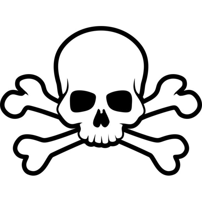 PPCS Premium Applique – Skull & Crossbones Outlined