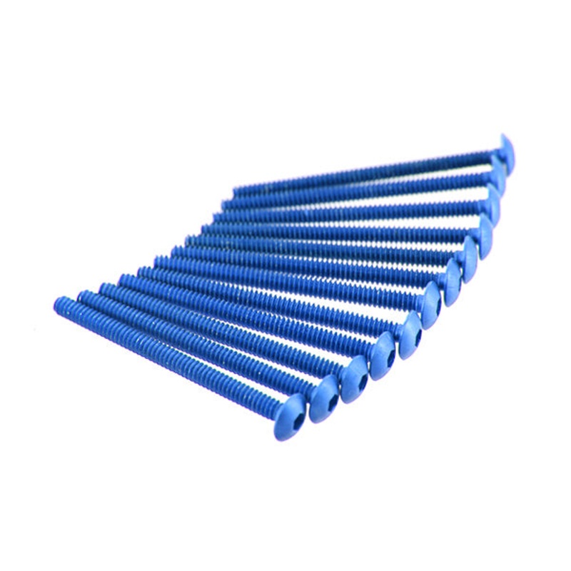 ModMyToys Button Head Cap Screw 6-32 x 1.75 – Blue – Pack of 12