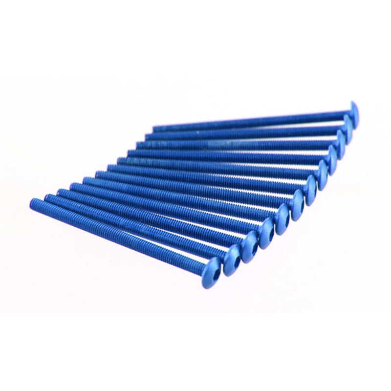 ModMyToys Button Head Cap Screw M3 x 45mm – Blue – Pack of 12