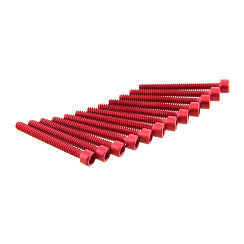 ModMyToys Socket Head Cap Screw 6-32 x 1.25 – Red – Pack of 12