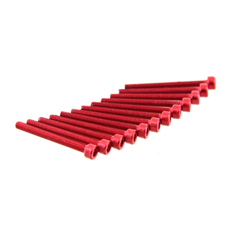 ModMyToys Socket Head Cap Screw M3 x 30mm – Red – Pack of 12