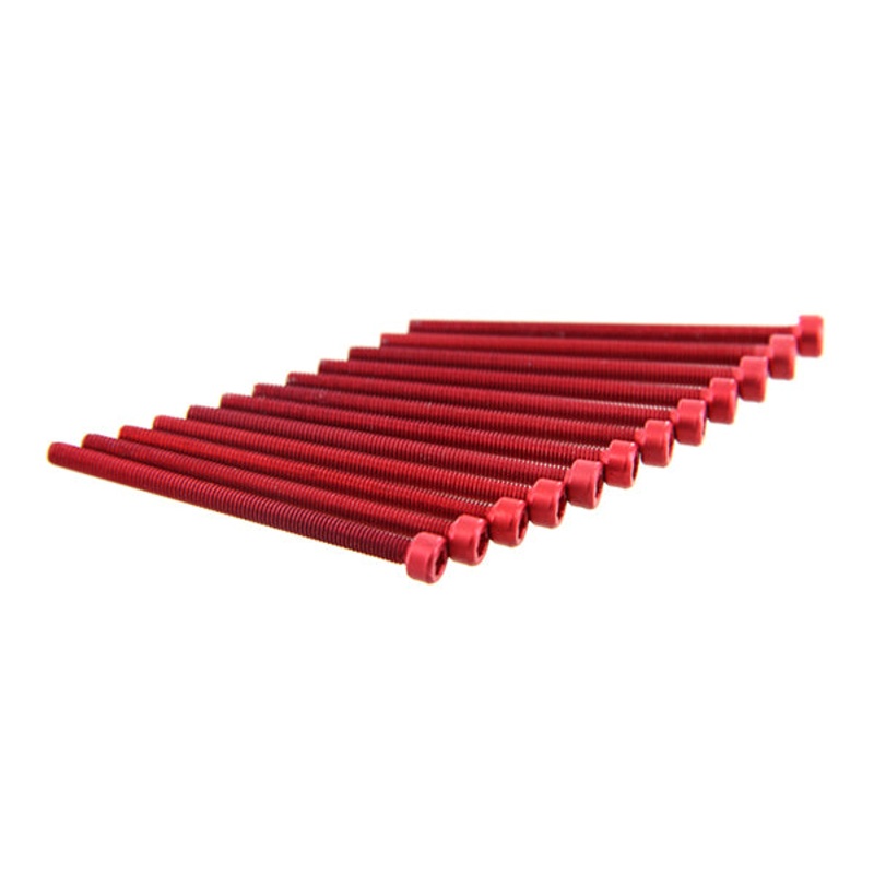 ModMyToys Socket Head Cap Screw M3 x 45mm – Red – Pack of 12