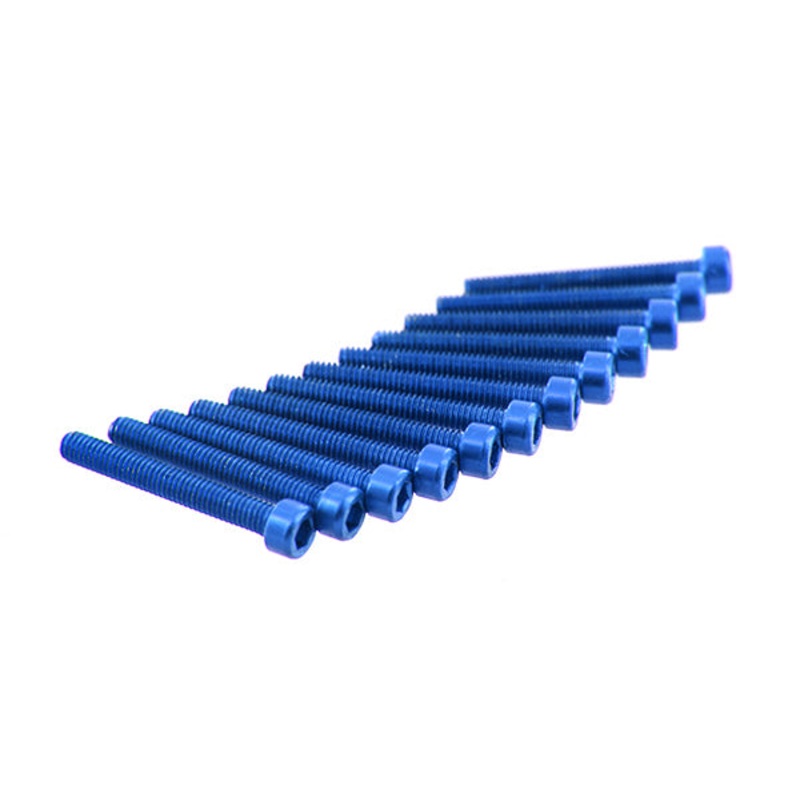 ModMyToys Socket Head Cap Screw M4 x 30mm – Blue – Pack of 12