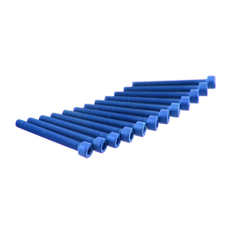ModMyToys Socket Head Cap Screw M4 x 35mm – Blue – Pack of 12