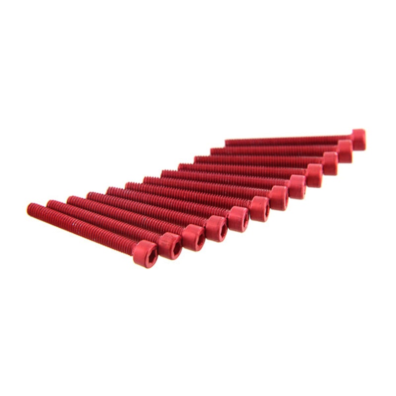 ModMyToys Socket Head Cap Screw M4 x 35mm – Red – Pack of 12
