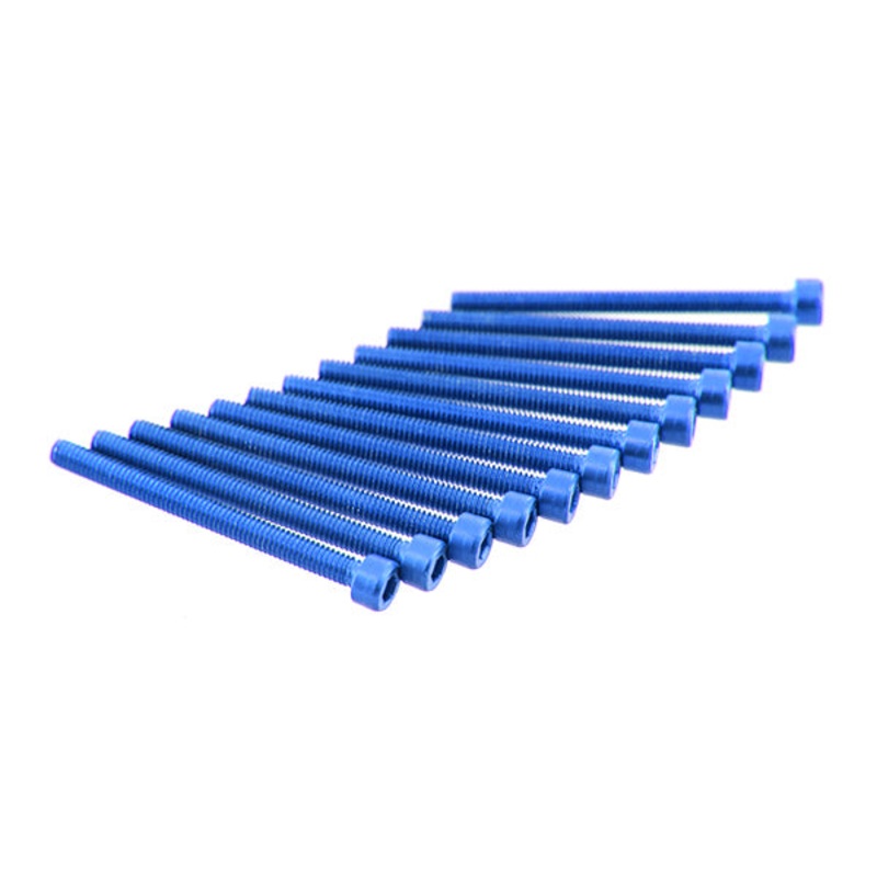 ModMyToys Socket Head Cap Screw M4 x 45mm – Blue – Pack of 12