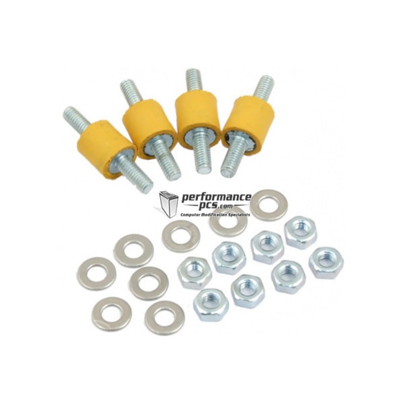 Aquacomputer Decoupling for the Pump Mounting, Extra-Soft Yellow Rubber Buffers