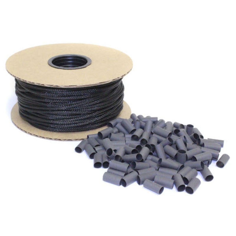 Mod/Smart Kobra High Density Single Braid Sleeving Kit 1/8 – 200′ Sleeve+125 Precut 1/8 Heatshrink