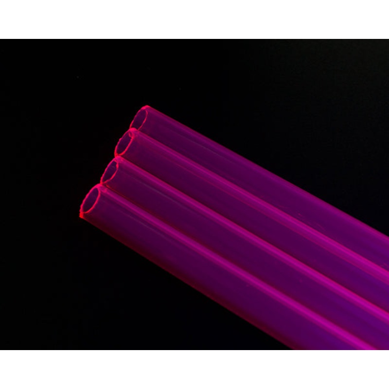 PrimoChill 1/2in Rigid PETG Tubing – 36in – UV Pink/Red (4 Pack)