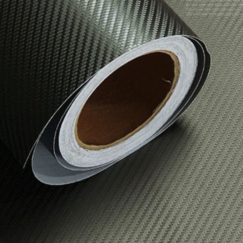 Carbon Fiber Film – 3D Matte Dry Vinyl with Texture – Dark Gray