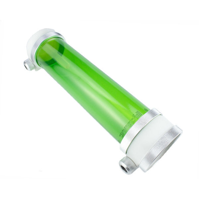 PrimoChill CTR Compression Tube Reservoir System Phase 2 D5 Enabled – White POM – 240mm Green