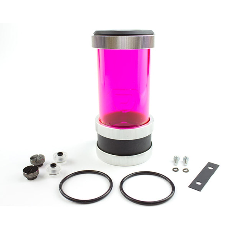 PrimoChill CTR SFF Compression Tube Reservoir System Phase 2 D5 Enabled – 120mm UV Red/Pink