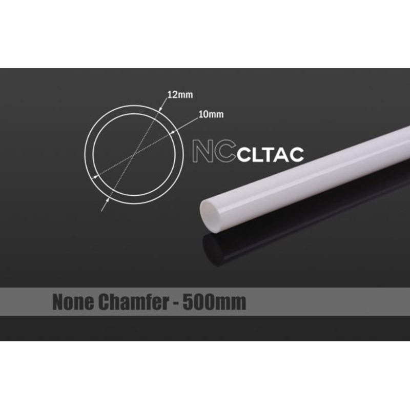 Bitspower None Chamfer Crystal Link Tube-Length 500mm (White) BWA8895027