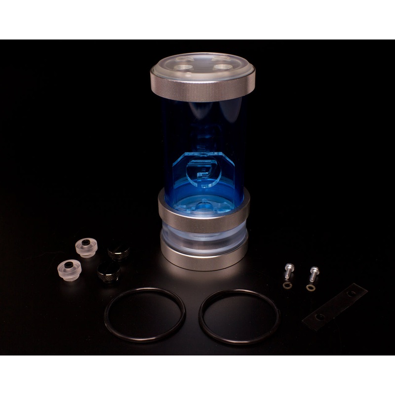 PrimoChill CTR SFF Compression Tube Reservoir System Phase 2 D5 Enabled – PMMA – 120mm Blue