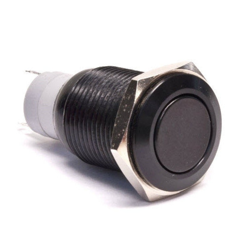 Vandal Resistant Latching Switch 22/19mm – Black