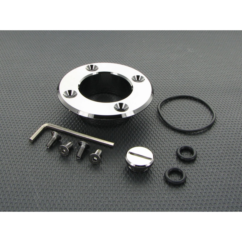 Monsoon MMRS Fill Drain Port Round Cap – Black Chrome