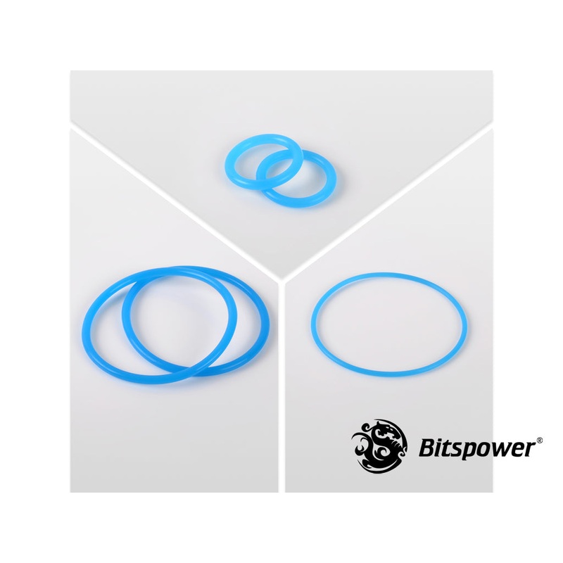 O-Ring Kit For Bitspower Dual D5 MOD TOP (UV Blue)