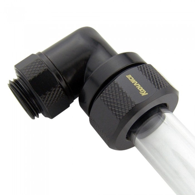 Rotary Elbow Compression Fitting for OD 13mm (1/2) Rigid Tubing – Black