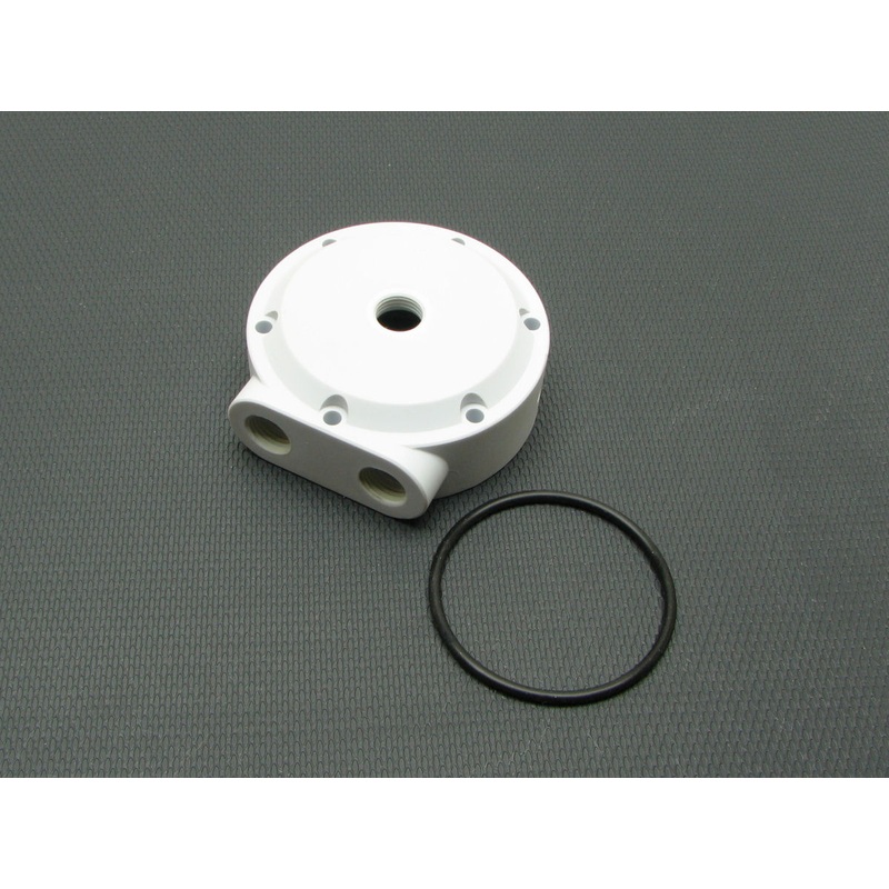 Monsoon MMRS Single Port End Cap with Dual Side Ports – White