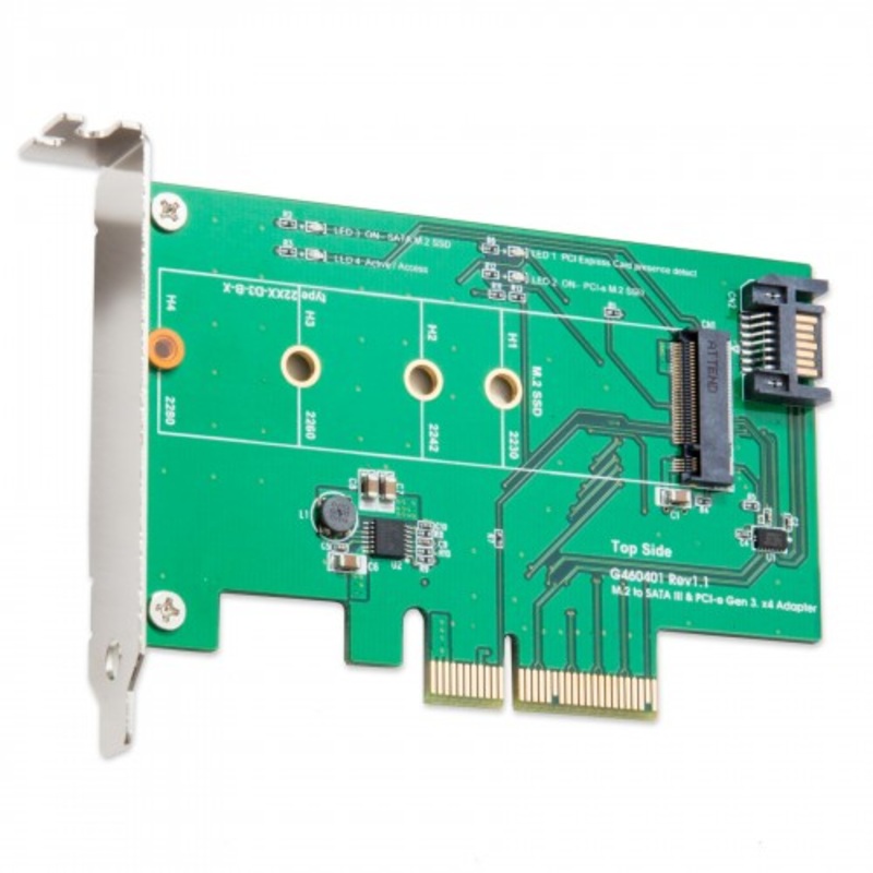 IOCrest M.2 to PCI-e x4 SSD Adapter with SATA III Support