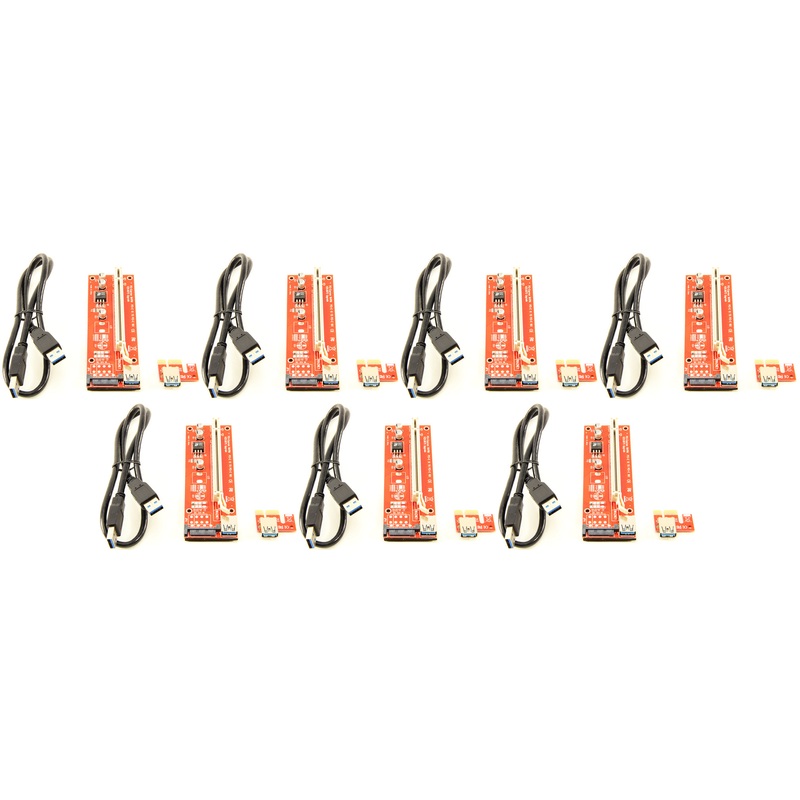 PPCS PCI Express Riser Card 1x to 16x PCI-E Risers 6Pin Power Version 007S – 7 Pack