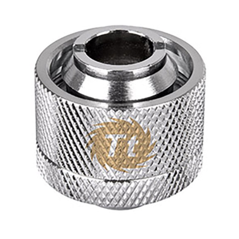 Thermaltake Pacific 1/2” ID x 3/4” OD Compression  Chrome – 6 Pack