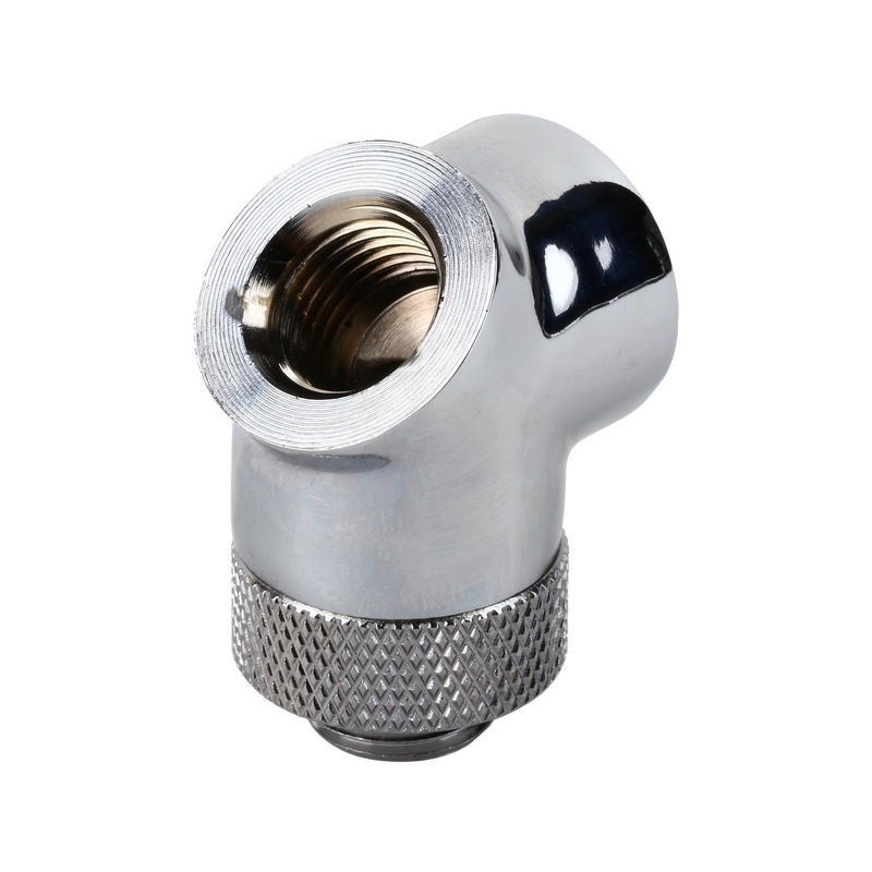 Thermaltake Pacific G1/4 45 Degree Adapter – Chrome – 2 Pack