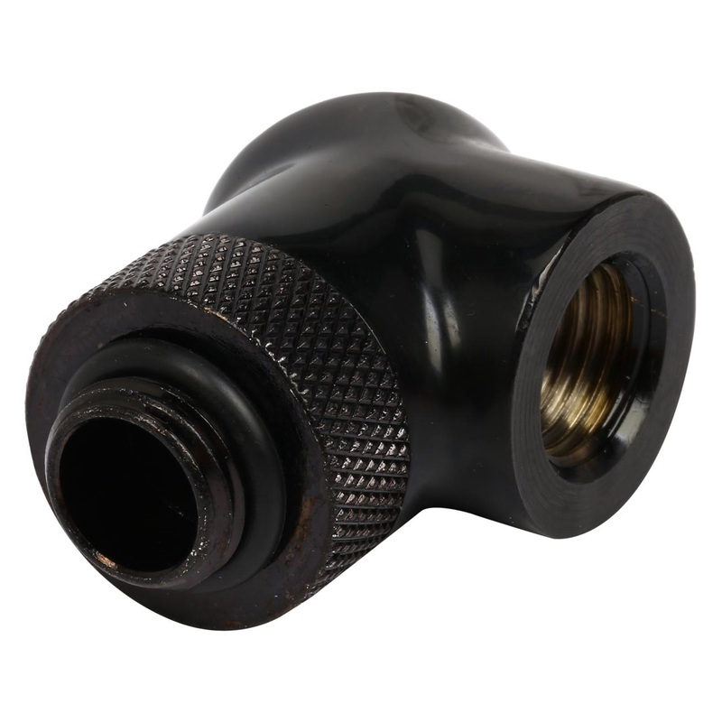Thermaltake Pacific G1/4 90 Degree Adapter – Black – 2 Pack