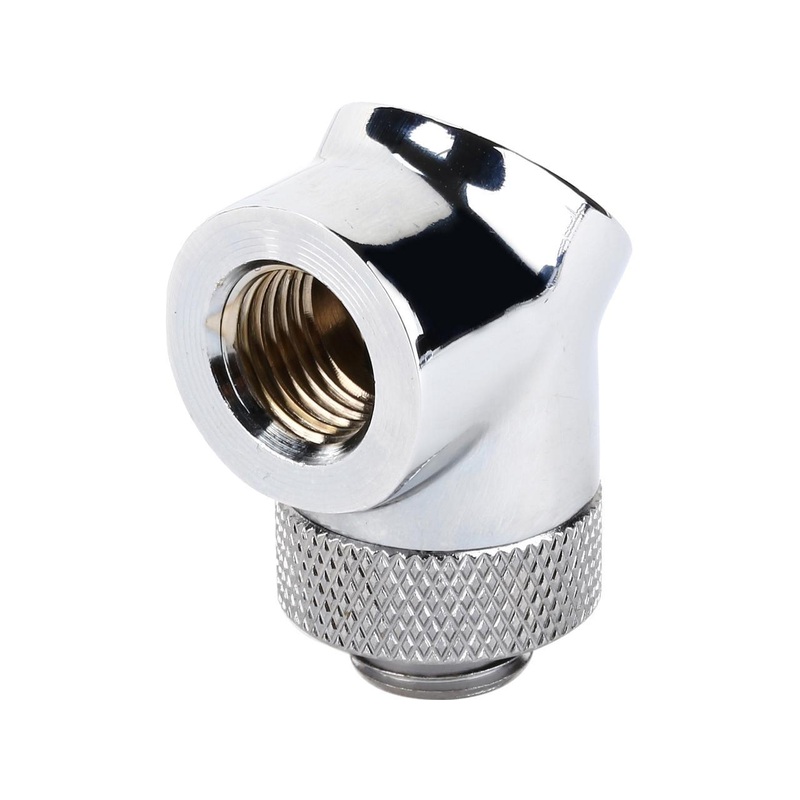 Thermaltake Pacific G1/4 90 Degree Adapter – Chrome – 2 Pack