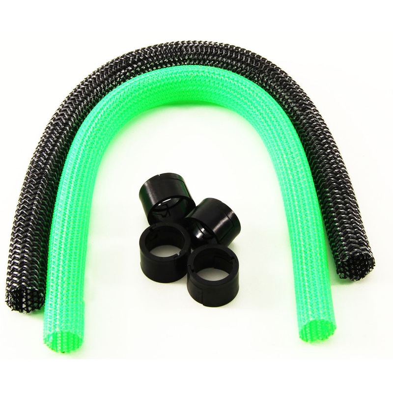CABLEMOD AIO SLEEVING KIT SERIES 2 FOR NZXT KRAKEN / CORSAIR HYDRO PRO / EVGA CLC / EVGA GPU HYBRID – Carbon/Light Green
