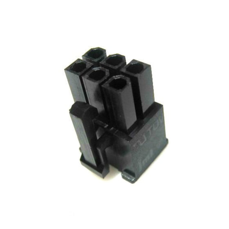 6 Pin PCI Express PCIE Power Female Connector with Pins Black