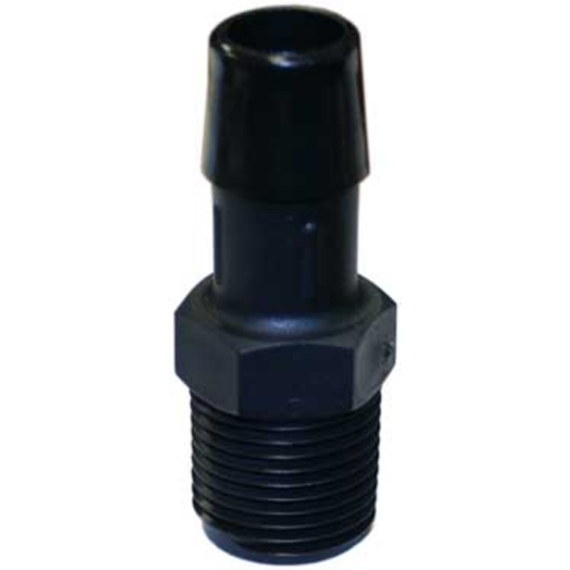 Swiftech 3/8in. NPT to 1/2in. barb – Nylon fitting