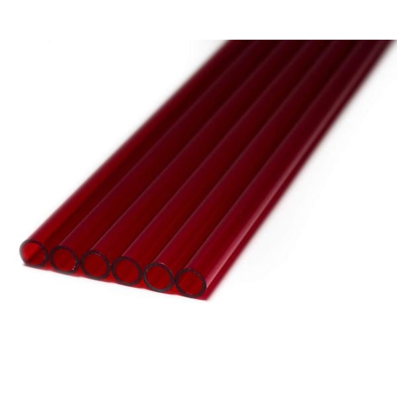 PrimoChill 1/2in. OD Rigid PETG Tube – 6 x 30in. – Blood Red