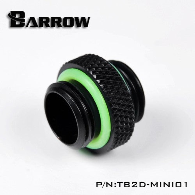 Barrow G1/4 5mm Male to Male Adapter Fitting – Black