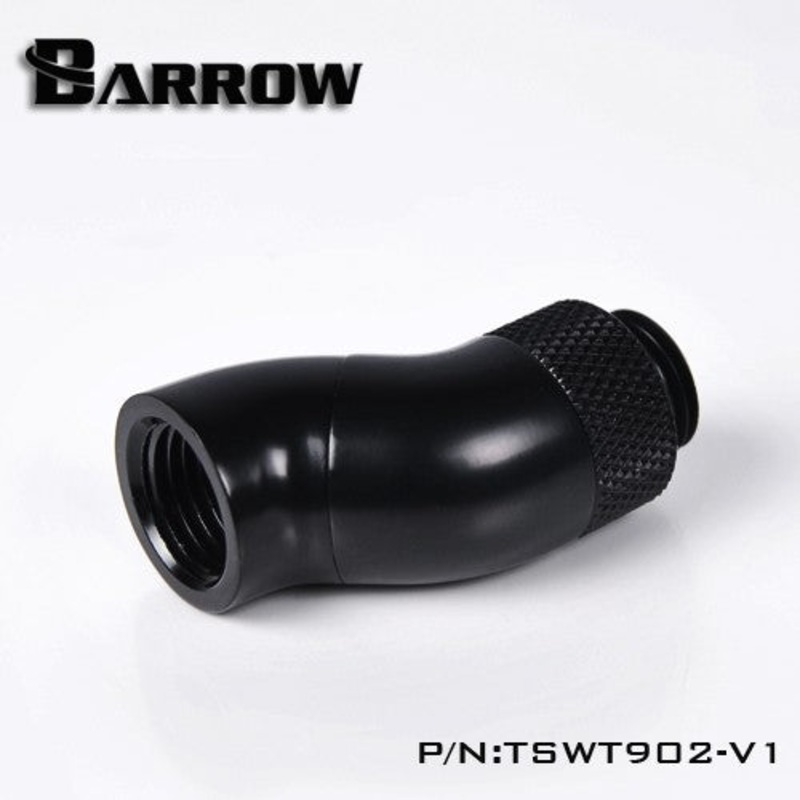Barrow G1/4 90 Degree Male to Female Dual Rotary Snake Adapter – Black
