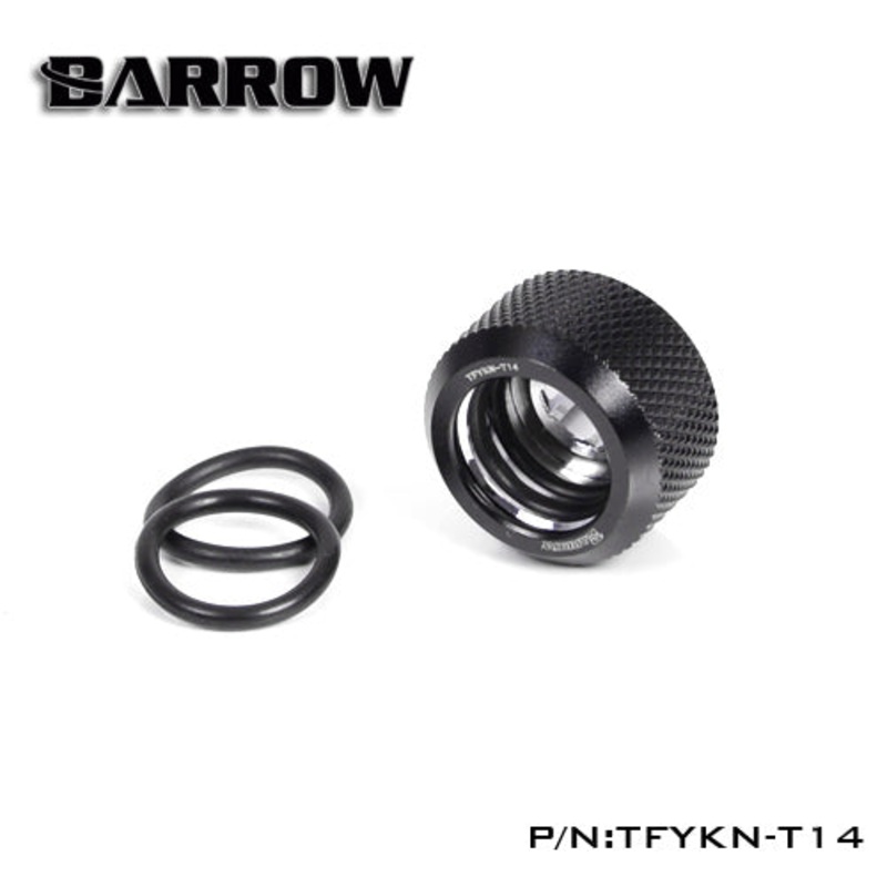 Barrow G1/4 Thread 14MM OD Rigid Tubing Compression Fitting – Black