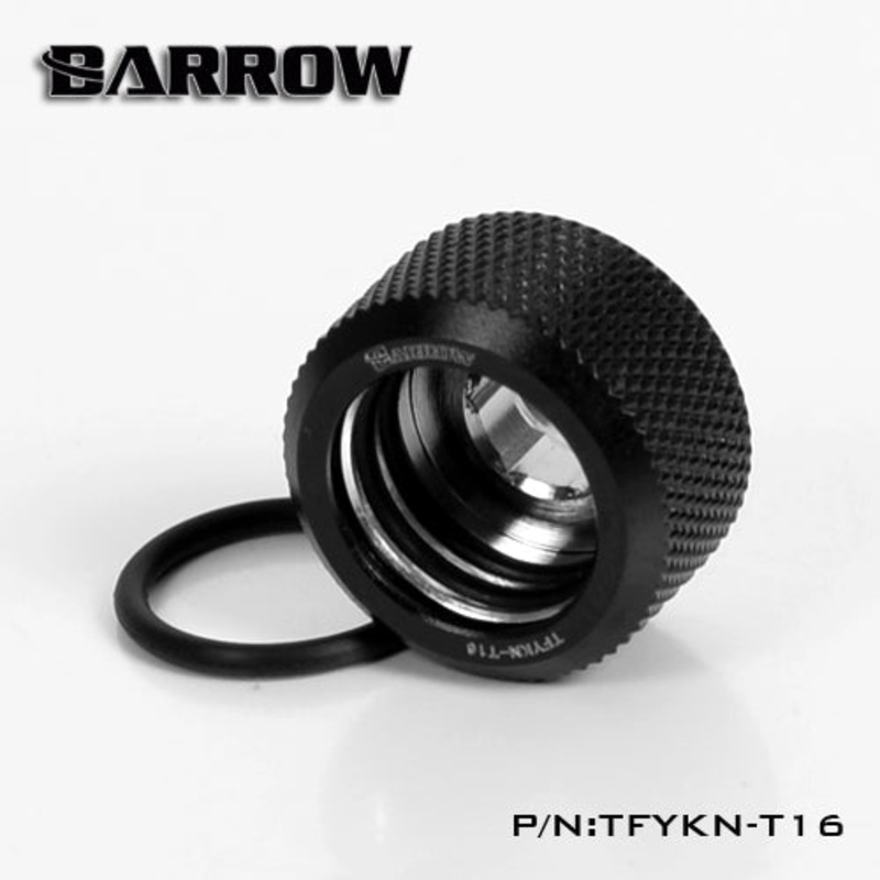 Barrow G1/4 Thread 16MM OD Rigid Tubing Compression Fitting – Black