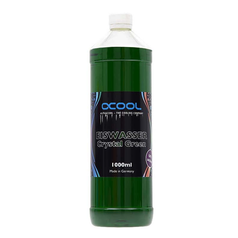 Alphacool Eiswasser Crystal Green UV-active premixed coolant 1000ml