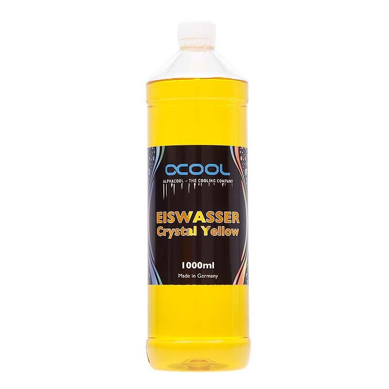 Alphacool Eiswasser Crystal Yellow UV-active premixed coolant 1000ml