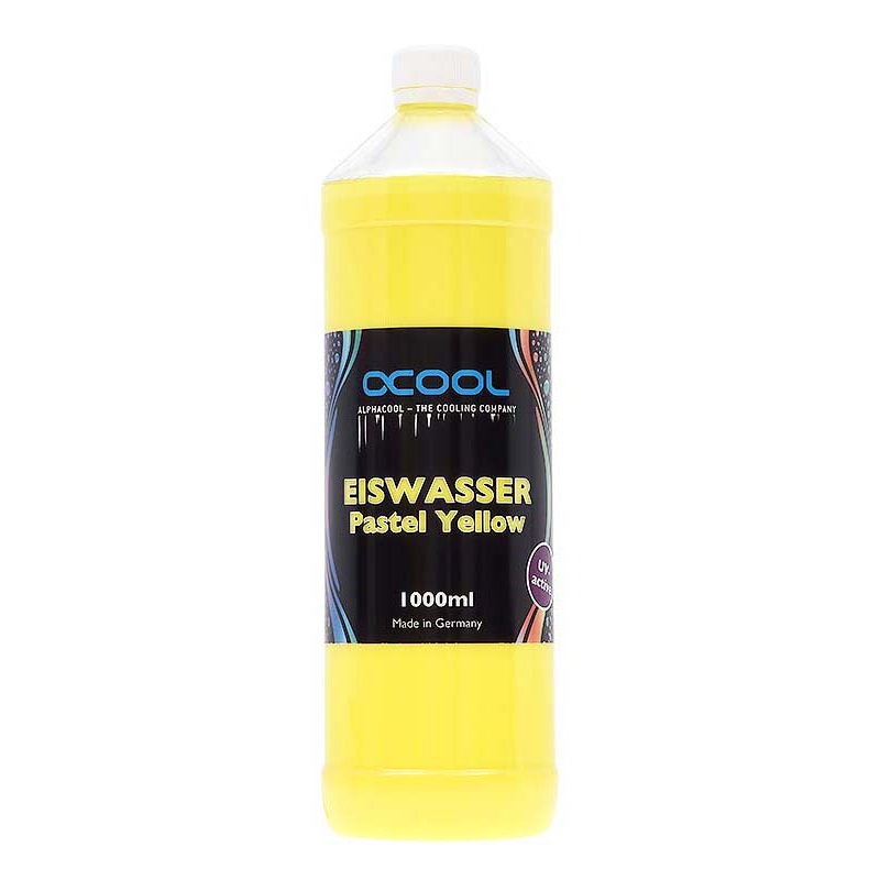 Alphacool Eiswasser Pastel Yellow UV-active premixed coolant 1000ml