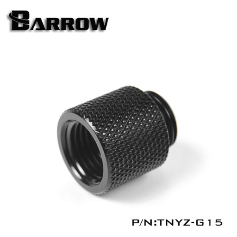 Barrow G1/4 15mm Male to Female Extension Fitting – Black