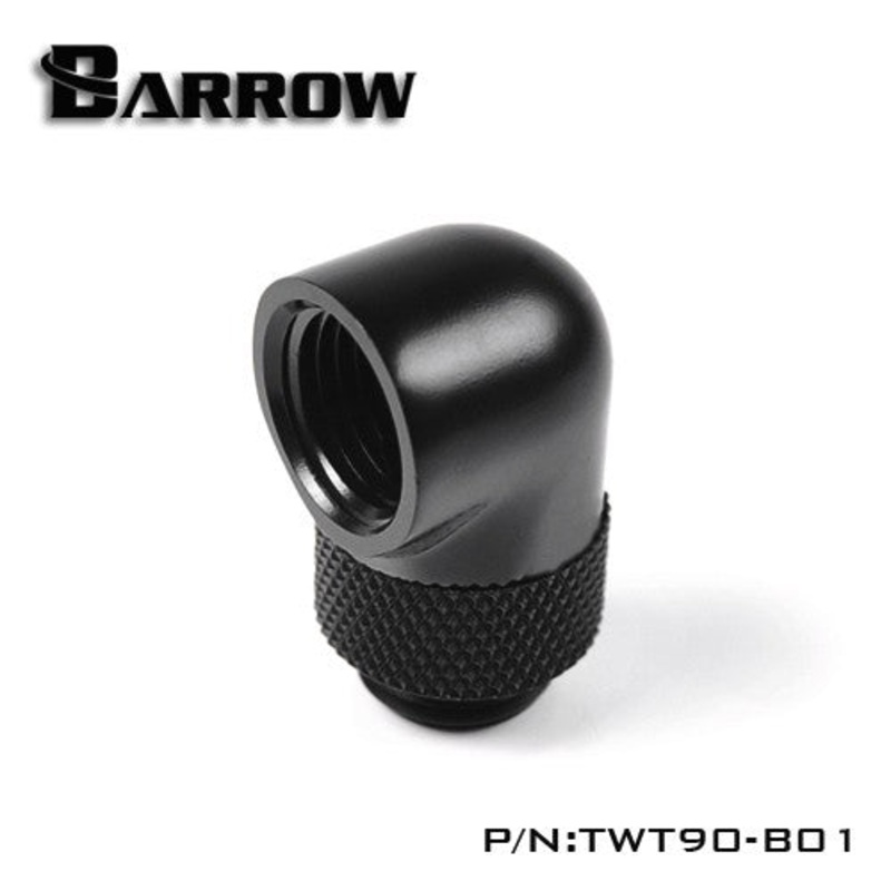 Barrow G1/4 90 Degree Rotary Adapter Fitting – Black