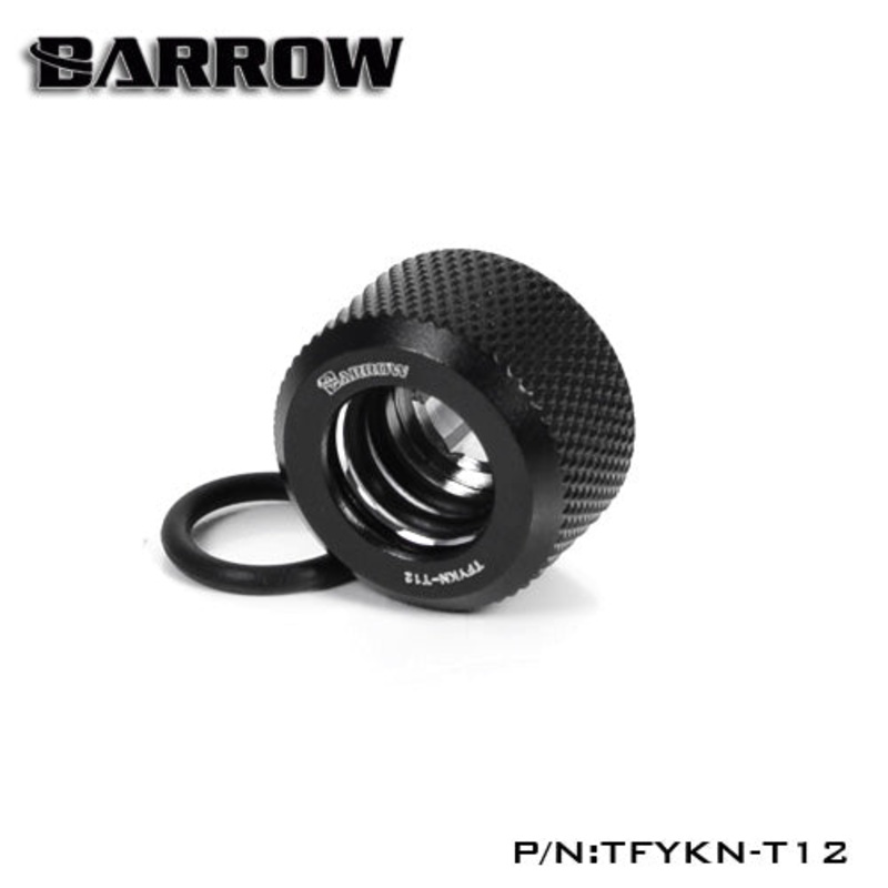 Barrow G1/4 Thread 12MM OD Rigid Tubing Compression Fitting – Black