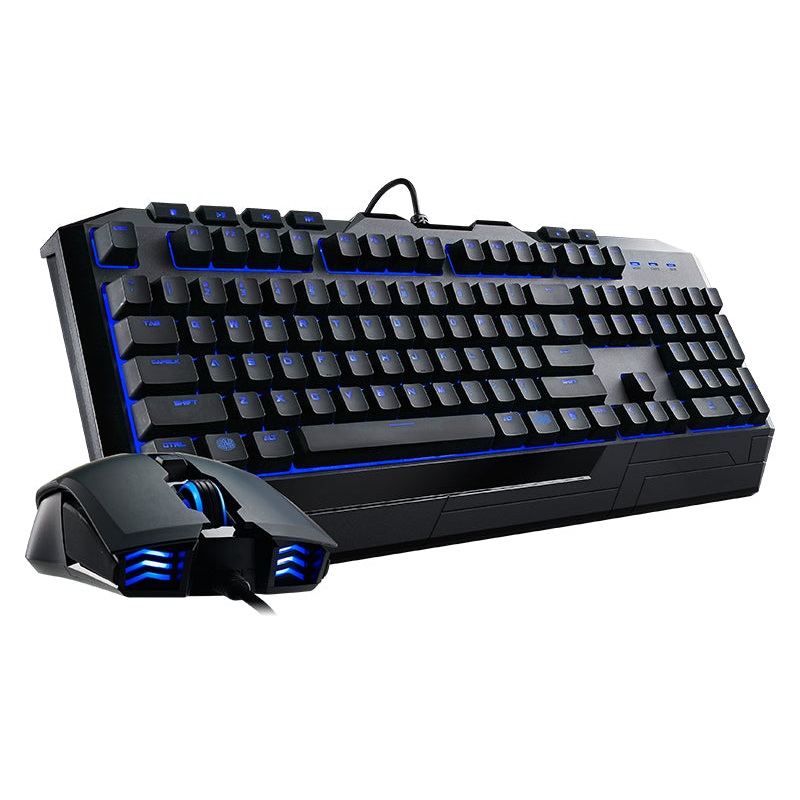 Cooler Master Devastator II LED Gaming Keyboard and Mouse Combo Bundle with Blue LED Edition
