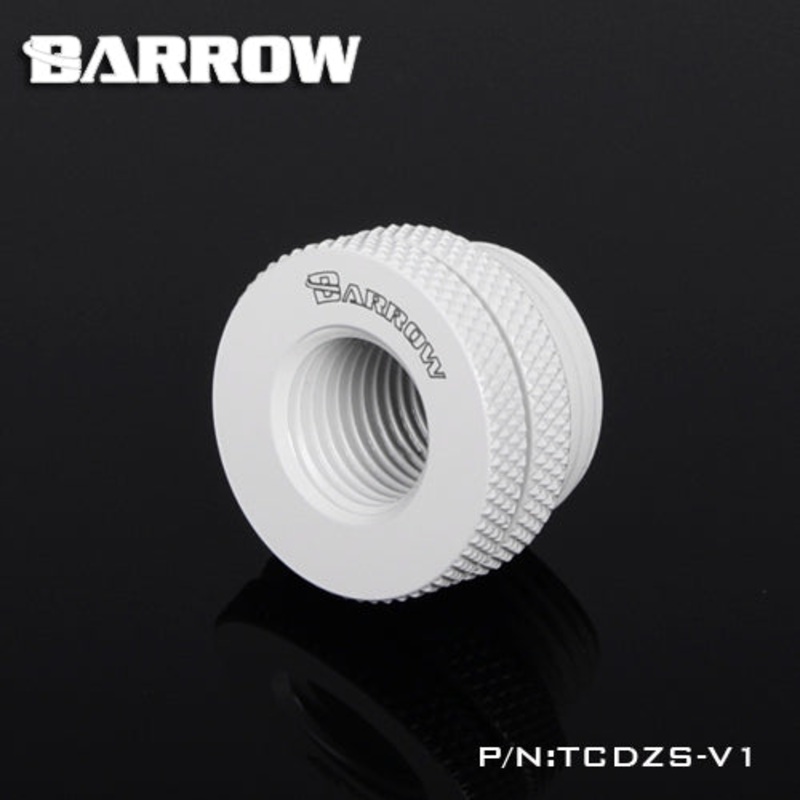 Barrow G1/4 Thread Female to Female Pass-Through Fitting – White